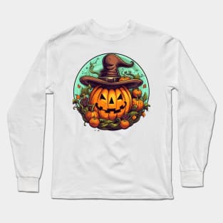 Retro Witchy Halloween #6 Long Sleeve T-Shirt